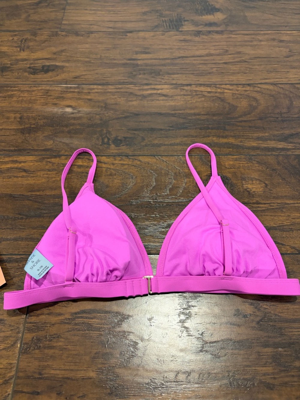 Women's Triangle ribbed Bikini Top - shade & shore XL(16) NWT - Picture 6 of 8